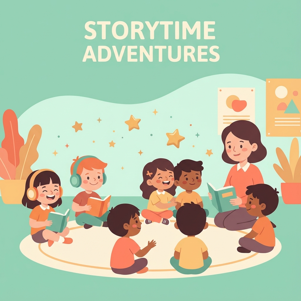 Children sitting in a circle listening intently