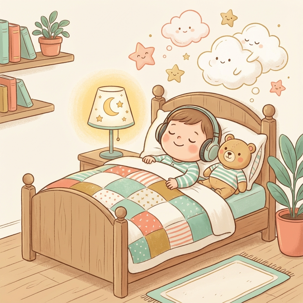 A child immersing themselves in their own little world